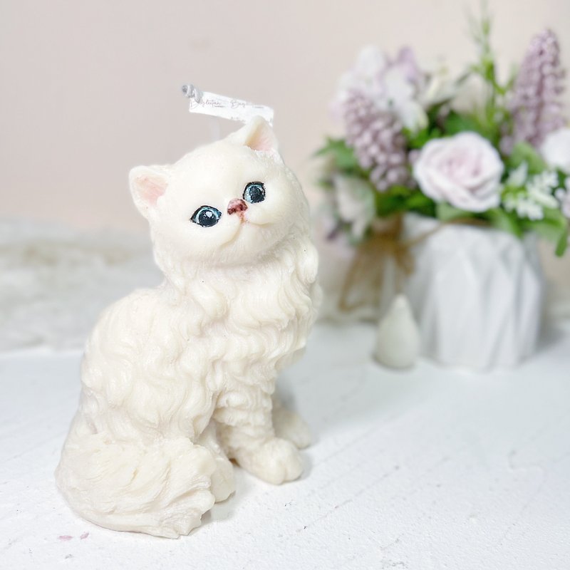 Persian Cat Scented Candle - Candles & Candle Holders - Wax Gray