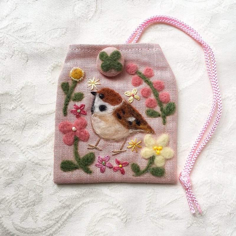 amulet bag of sparrow  - Other - Cotton & Hemp Pink