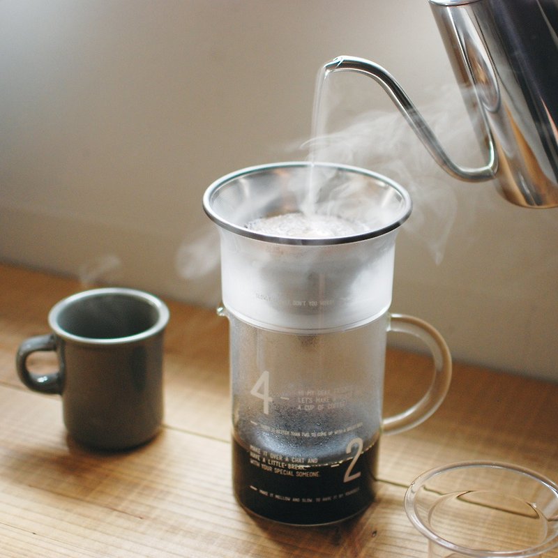 [Out of stock] Japanese KINTO SCS simple coffee brewing pot set / 2 styles in total - Coffee Pots & Accessories - Glass Transparent