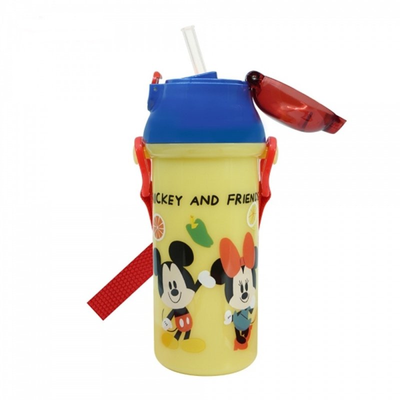 Skater straw Silver ion water bottle (480ml)-Mickey & Friends - Children's Tablewear - Plastic 