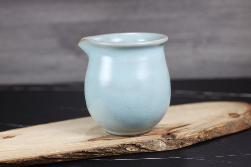 【送禮好物】300~340ml 汝窯 手拉坯 無把茶海 名家葉敏祥手作 - 茶壺/茶杯/茶具 - 瓷 