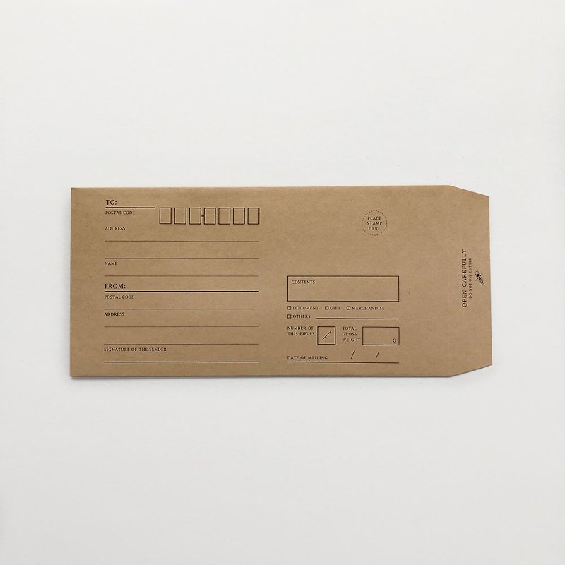 日本KNOOP WORKSクラフトエンベロープ5個入り - 封筒・便箋 - 紙 ブラウン