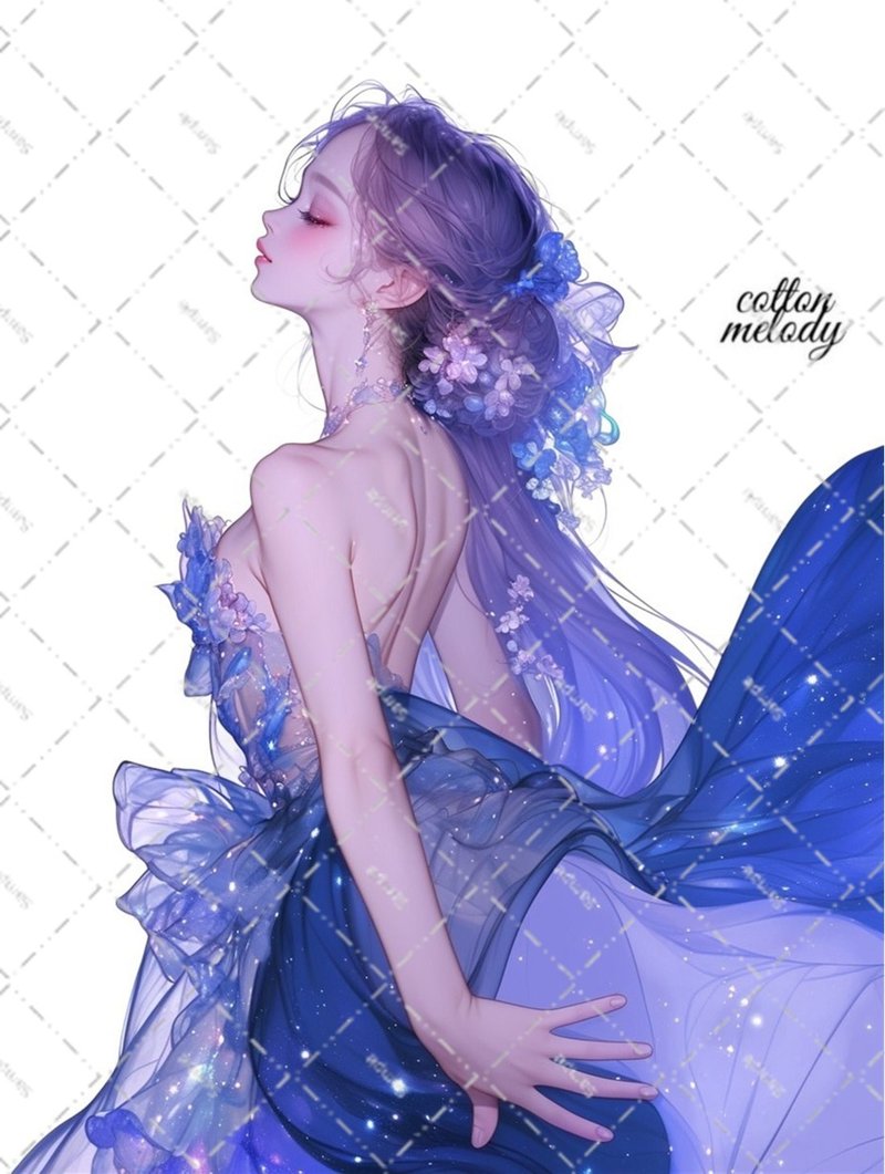 original sticker no.6940 人物ステッカー オリジナルステッカー 人物ステッカー 女の子ステッカー オリジナル人物ステッカー - 貼紙 - 紙 