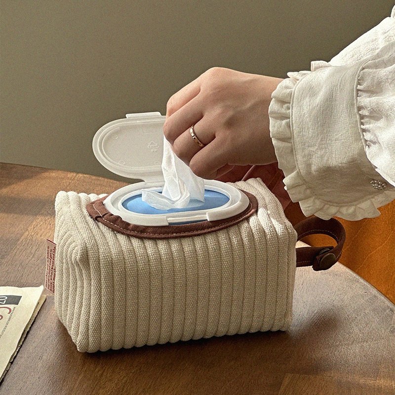 Wet soft tissue cover case _ Bread - Tissue Boxes - Cotton & Hemp Multicolor