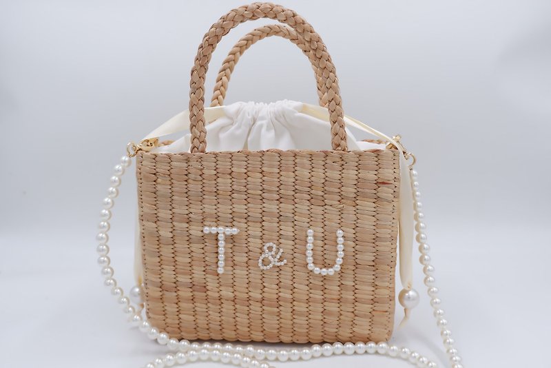 Custom gifts valentine gift wedding gift pearl bag personalized bag - 手提包/手提袋 - 植物．花 