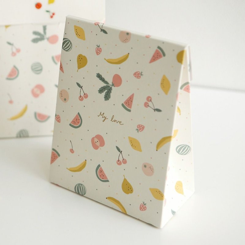 Party paper bag gift box V2 (S) -02 colorful fruit, E2D05774 - กล่องของขวัญ - กระดาษ หลากหลายสี