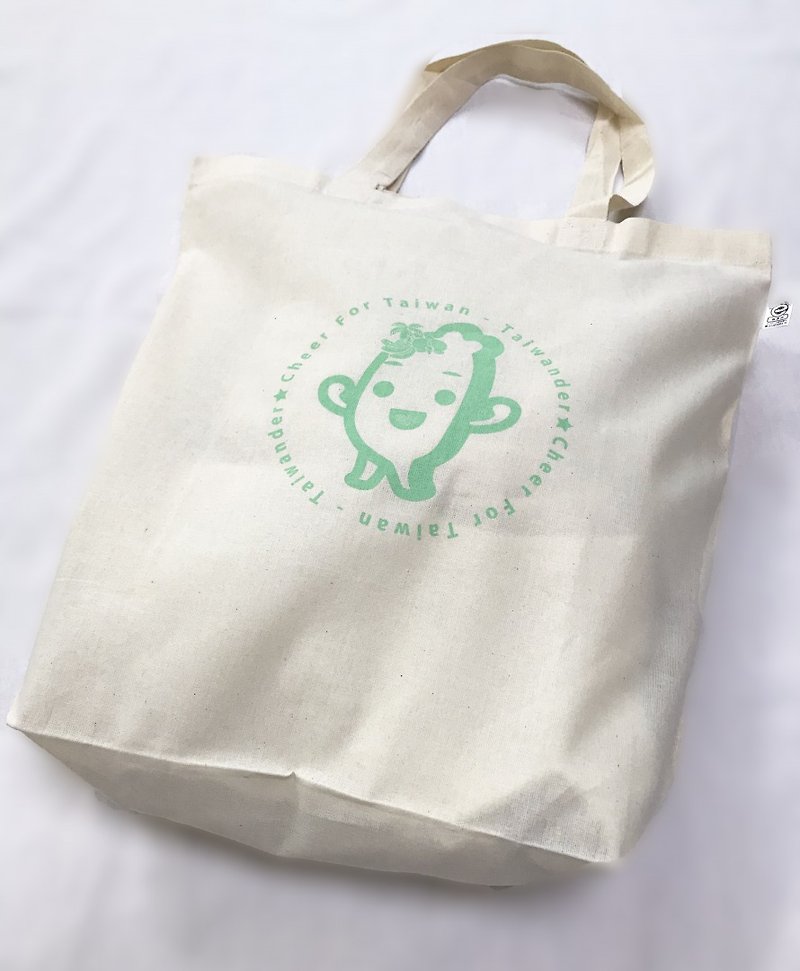 Taiwander Unbleached Eco Bag - กระเป๋าถือ - ผ้าฝ้าย/ผ้าลินิน ขาว