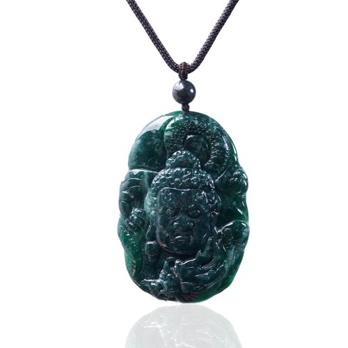 瓔珞珠寶盒 E.L.Jewelry Box 【屬雞守護神】藍水翡翠不動明王項鍊 | 天然翡翠A貨 | 送禮
