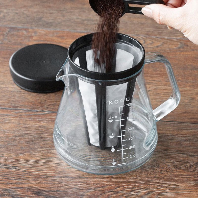 Shimomura KOGU Japanese Tritan cold brew coffee maker-700ml (with filter & measuring spoon) - เครื่องทำกาแฟ - พลาสติก สีใส