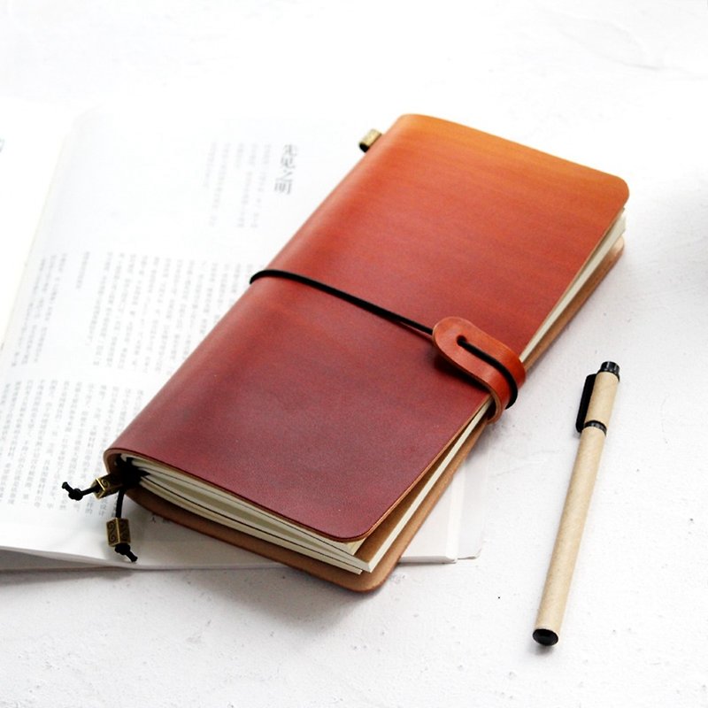 Graduation gift to send the teacher to send classmate red brown standard version of the hand book diary TN travel book - Notebooks & Journals - Genuine Leather Red