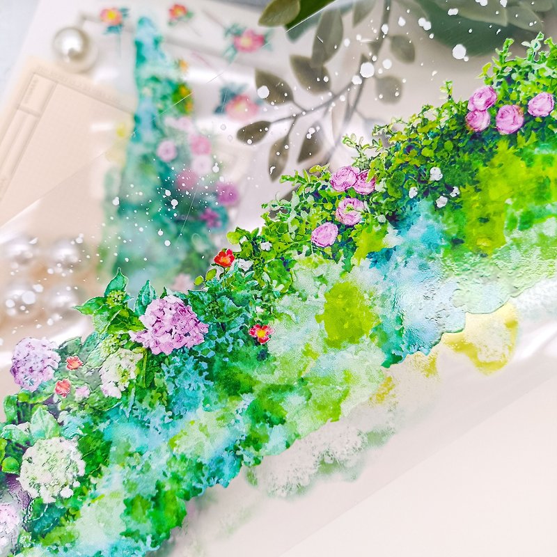 flower seaso / Masking Tape - Washi Tape - Plastic Multicolor