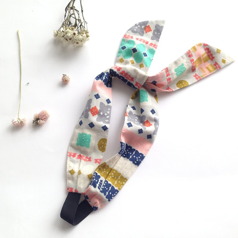 American Melaleuca - Limited a thousand morning tie tie knot bow elastic hair band - Hair Accessories - Cotton & Hemp Multicolor