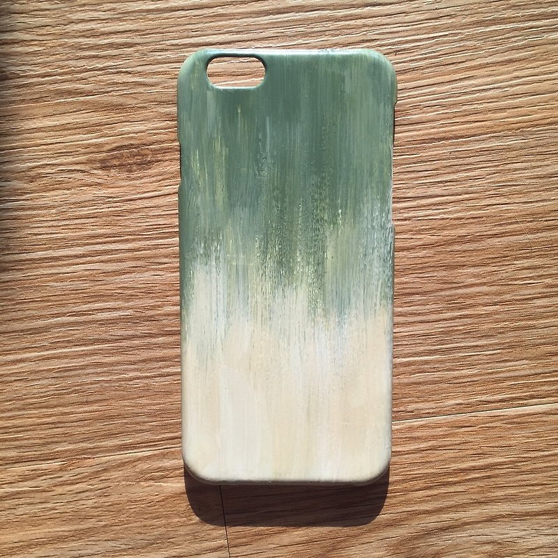 Matcha latte hand-painted phone case with matcha latte IPHONE: HTC: SONY: SAMSUNG: ASUS: OPPO Hand-painted Hand-painted - เคส/ซองมือถือ - สี สีเขียว