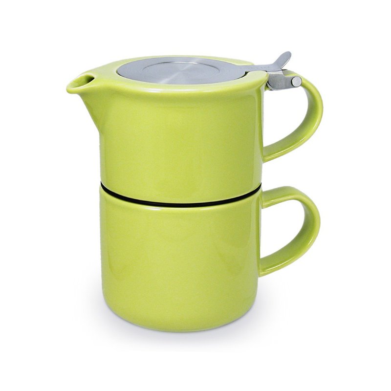 [Holiday Gift] American FORLIFE One Cup and One Pot Exclusive Set - Lime Green - Teapots & Teacups - Porcelain Green