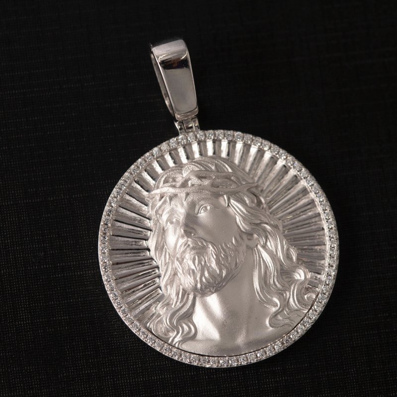 Wbj jesus card pendant necklace - Necklaces - Gemstone Silver