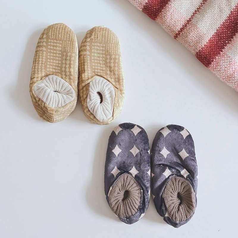 BISQUE 裏起毛腳踝保暖室內止滑鞋襪 - 襪子 - 其他人造纖維 