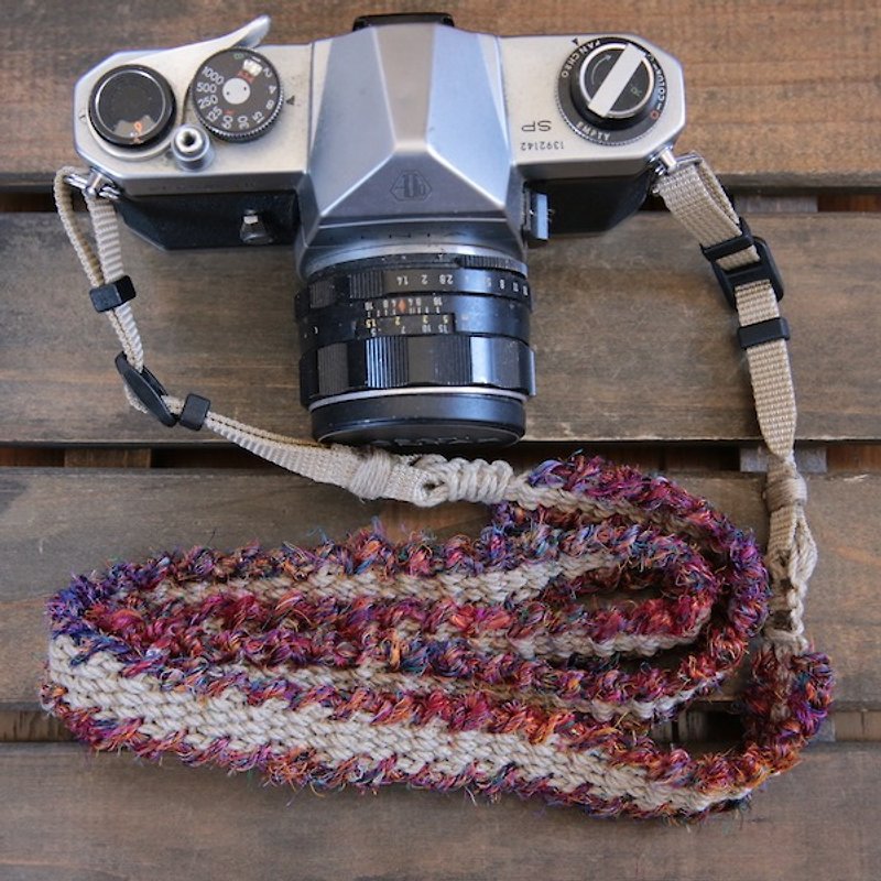fuchidori麻紐ヘンプカメラストラップ/２重リング - 相機帶/腳架 - 絲．絹 