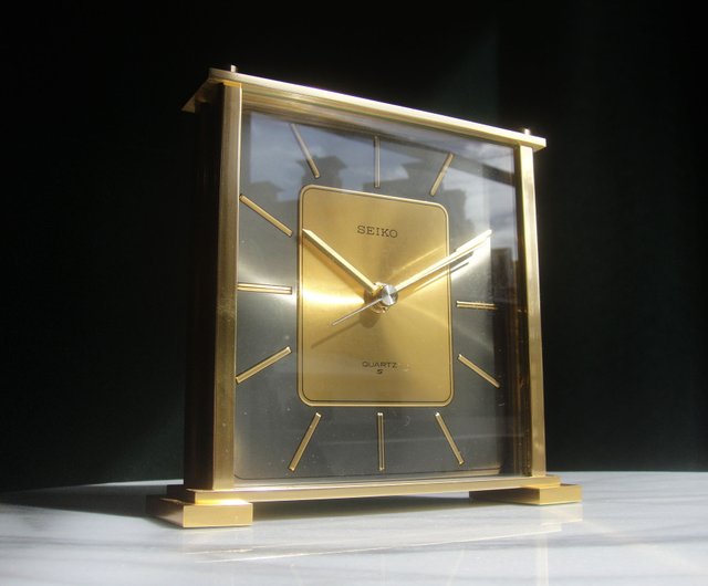 SEIKO 置時計 ブロンズ製