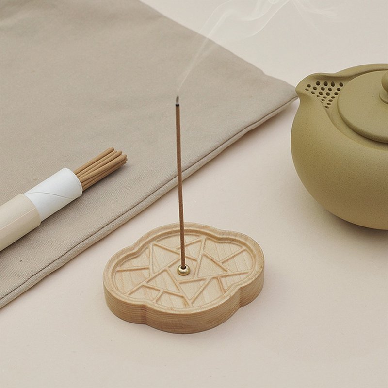 Creative semi-manual incense flower arrangement window incense cloud indoor incense device incense plate household incense holder - น้ำหอม - ไม้ 