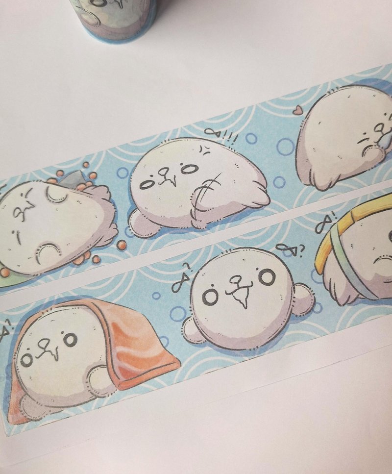 麻糬豹刺身系列-原創紙膠帶 - 紙膠帶/和紙/PET - 紙 