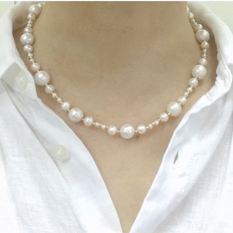 Dream Bubble Pearl Necklace - Elegant and Romantic - สร้อยคอ - ไข่มุก 