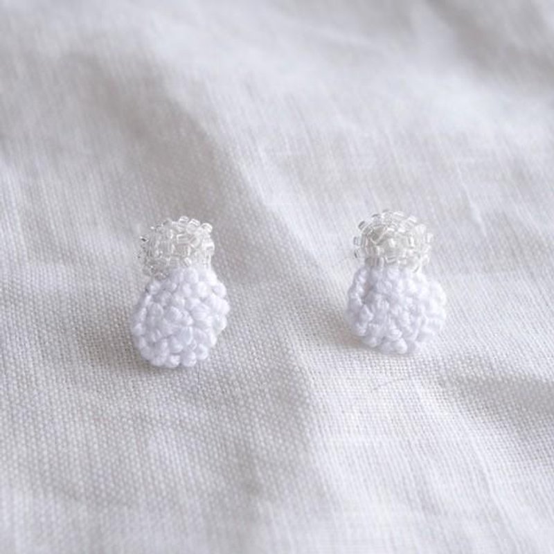 Condensation earrings 1 - Earrings & Clip-ons - Thread White