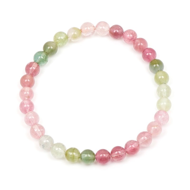 Tourmaline Macaron 5.8-6.2mm Bracelets - สร้อยข้อมือ - เครื่องประดับพลอย หลากหลายสี