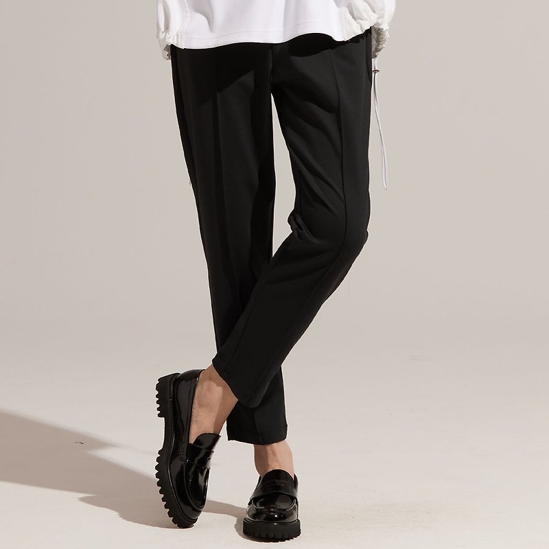 REBOOT Kinetic-British Style Adjustable Fit Pants-Jet Black - กางเกงขายาว - เส้นใยสังเคราะห์ สีดำ