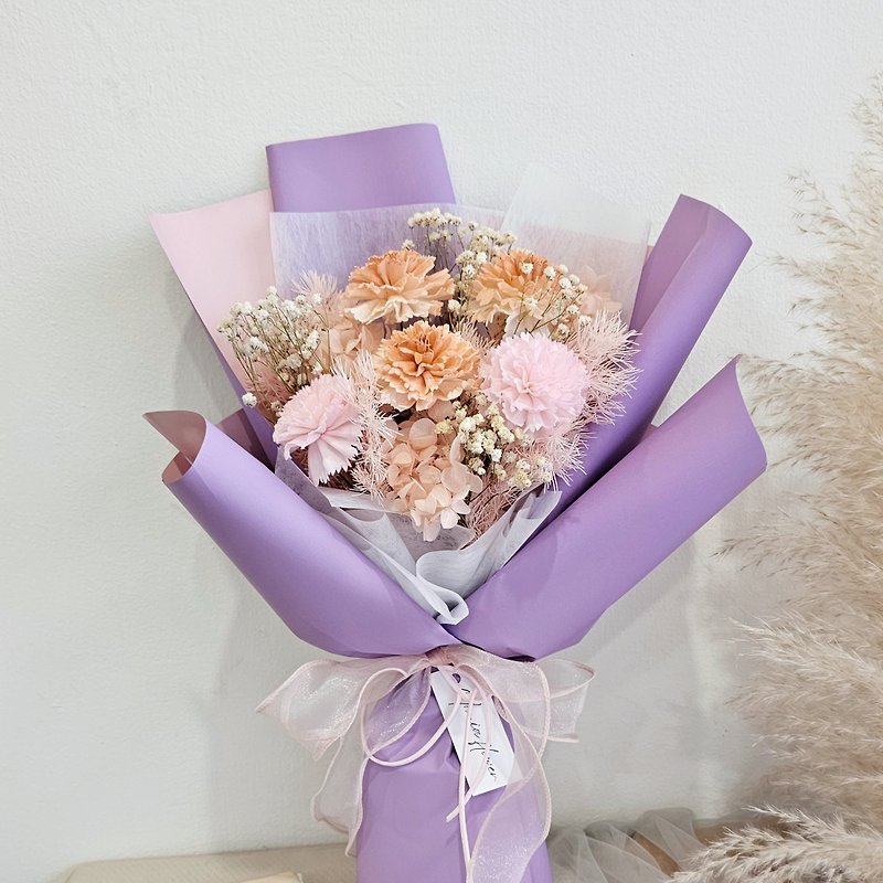 Carnation Sola bouquet, fast shipment, in-stock diffuser bouquet, carnation bouquet, Mother's Day bouquet - ช่อดอกไม้แห้ง - พืช/ดอกไม้ หลากหลายสี
