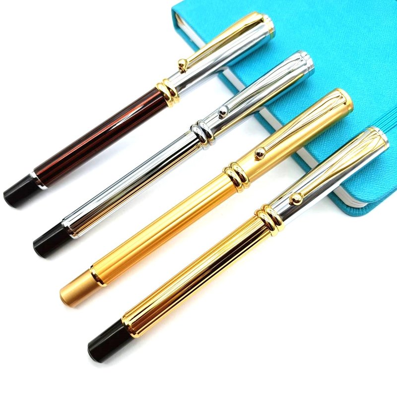 Plum blossom tube, easy to hold and write, German pen tip with pen box, European imported ink, Tiger Crane Crane - Fountain Pens - Other Metals 