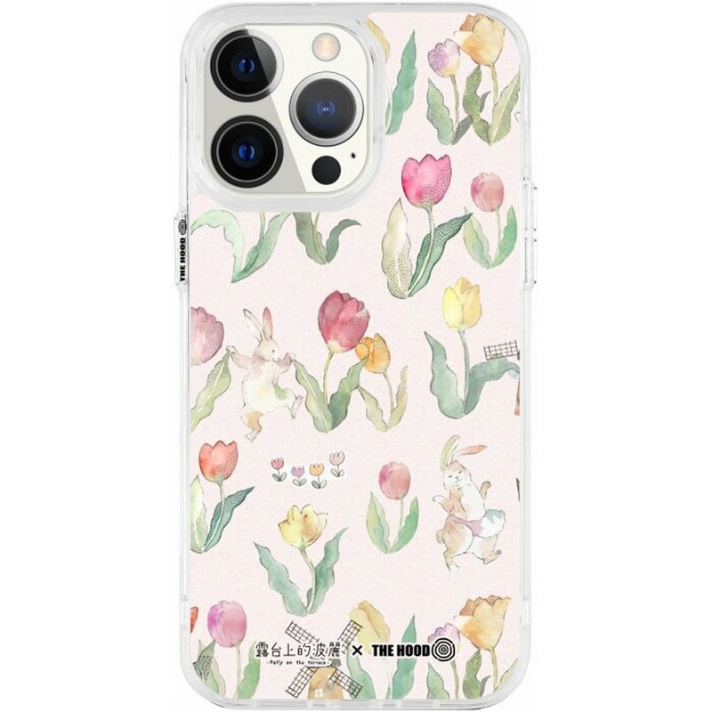 露台上的波麗鬱金香兔兔 iPhone 16 Samsung S25 氣墊防摔手機殼 - 手機殼/手機套 - 塑膠 多色