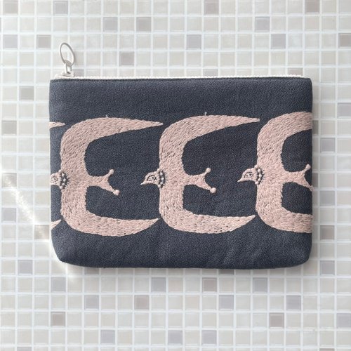 mukava handmade mina perhonen symphony & go! ポーチ 刺繍 化妝包