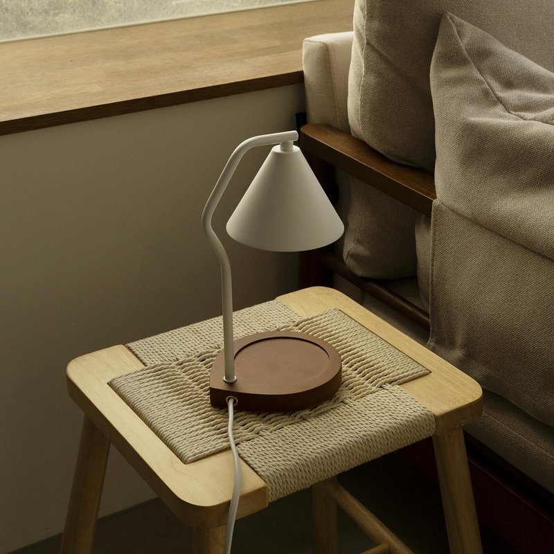 [New product launch] Cocodor-Dimmable Warm Wooden Seat Melting Candle Lamp-Black/White (candle not included) - Candles & Candle Holders - Other Metals White