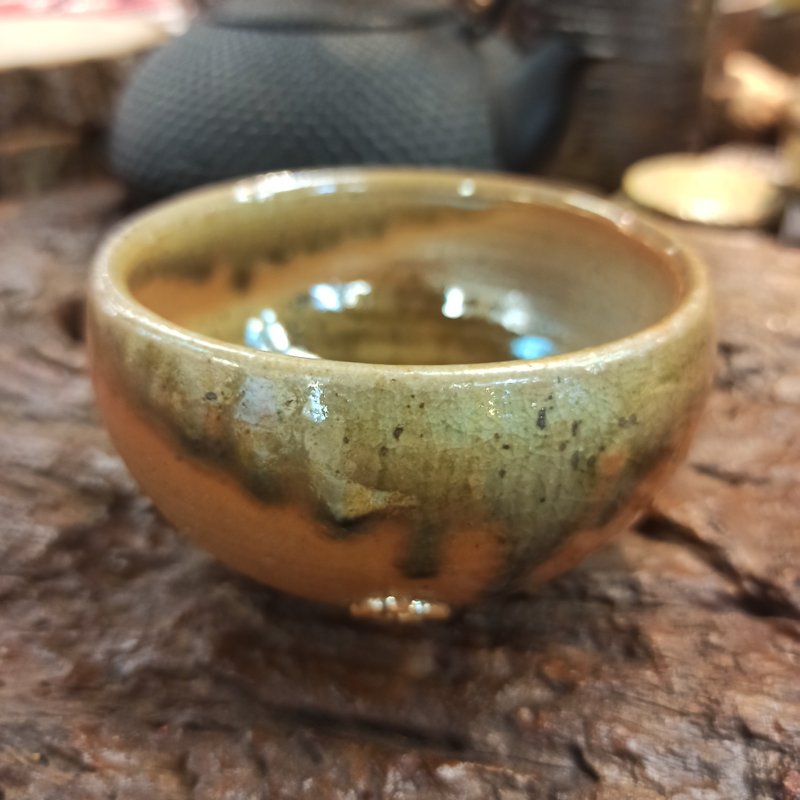 柴燒小茶碗 - 酒杯/酒器 - 陶 金色