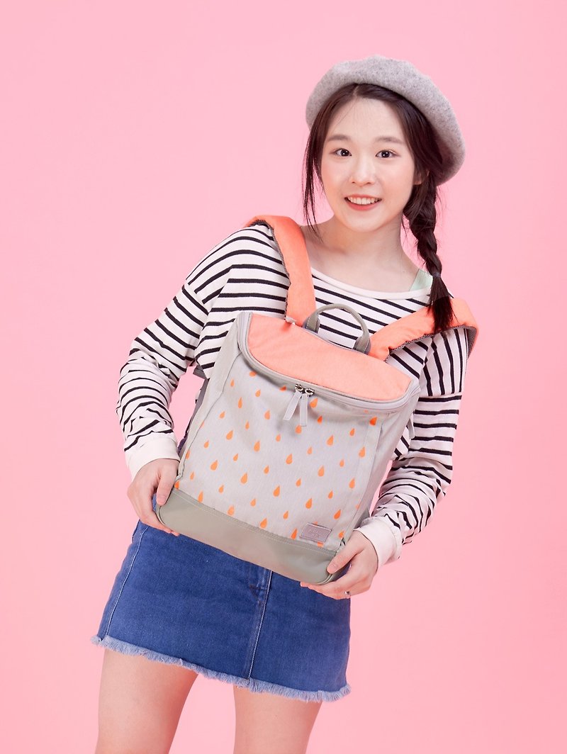 peach laptop backpack,school backpack,large backpack - 媽媽包 - 聚酯纖維 粉紅色