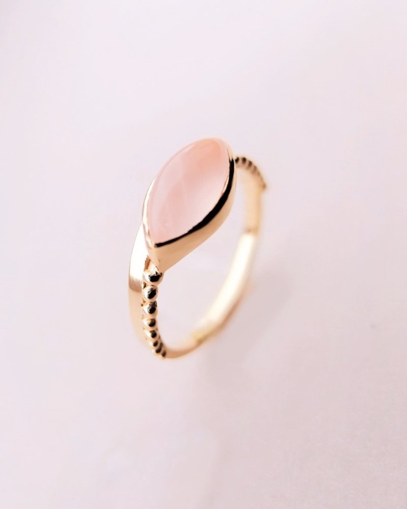 Stack rose quartz ring/K18 plating - General Rings - Other Metals Gold