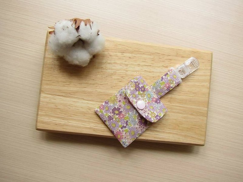 【平安福袋】春天的小雛菊-平安福袋（紫色系） - 圍兜/口水巾 - 棉．麻 紫色