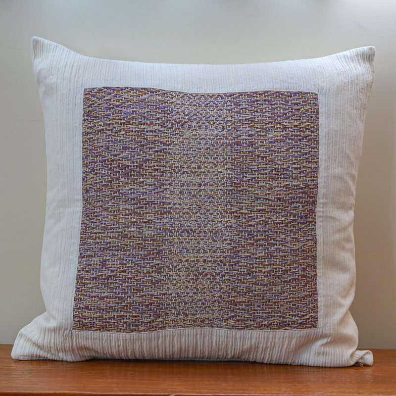 Guardian's Eye/Seediq Handwoven Cushion/Pillow/Lilac Purple - Pillows & Cushions - Cotton & Hemp Multicolor