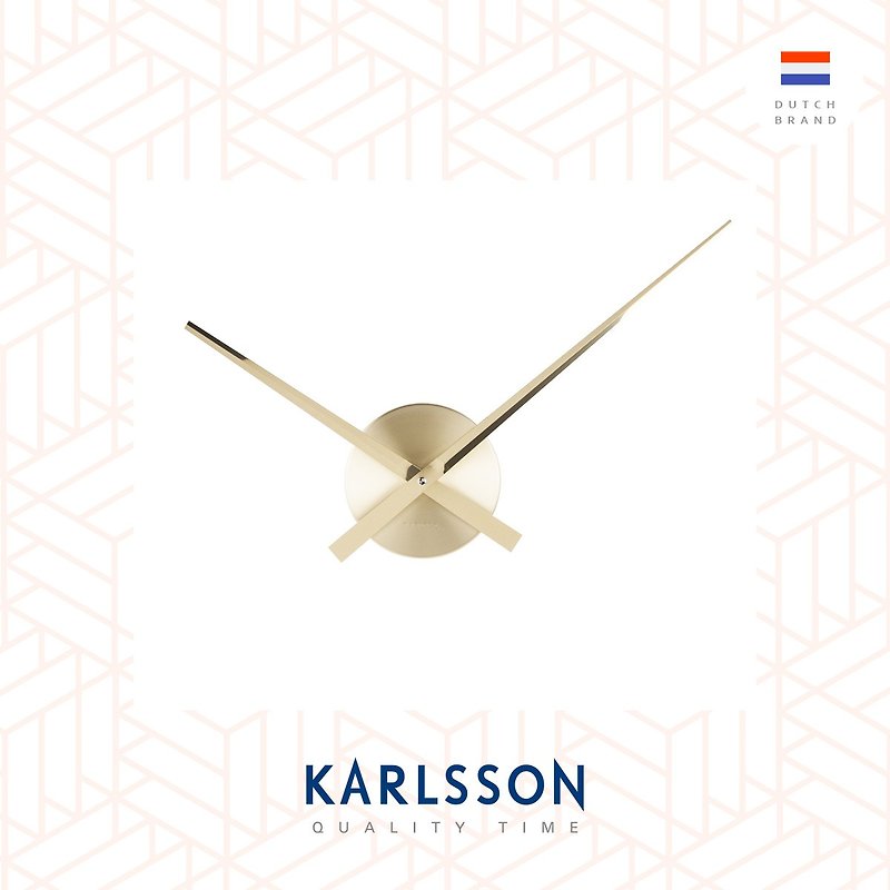Karlsson Wall clock Little Big Time Gold Mini - 時鐘/鬧鐘 - 其他金屬 金色