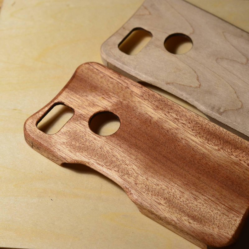 Red walnut maple black walnut any model can be customized all solid wood hand-made mobile phone case - Phone Cases - Wood 