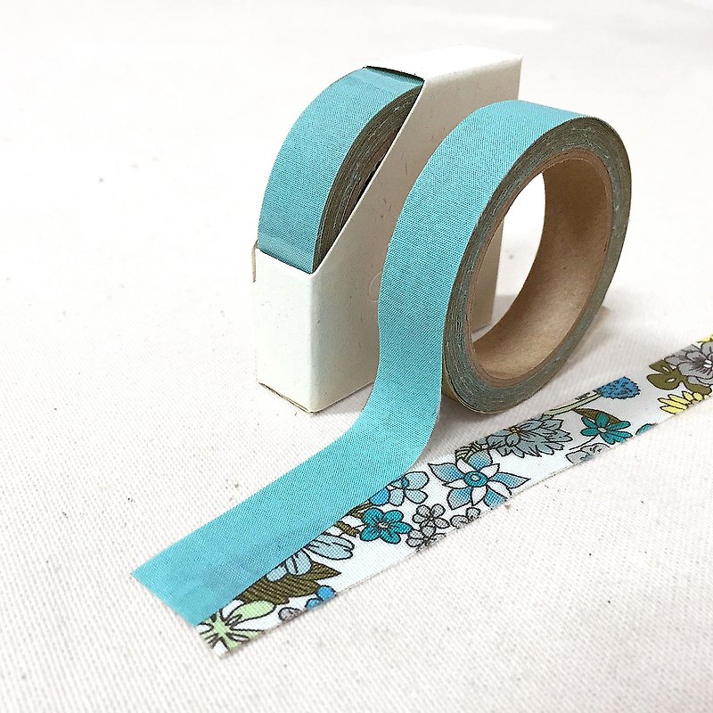 Clearance product-cloth tape-spring solid color [green bamboo] OPP packaging - อื่นๆ - ผ้าฝ้าย/ผ้าลินิน สีน้ำเงิน