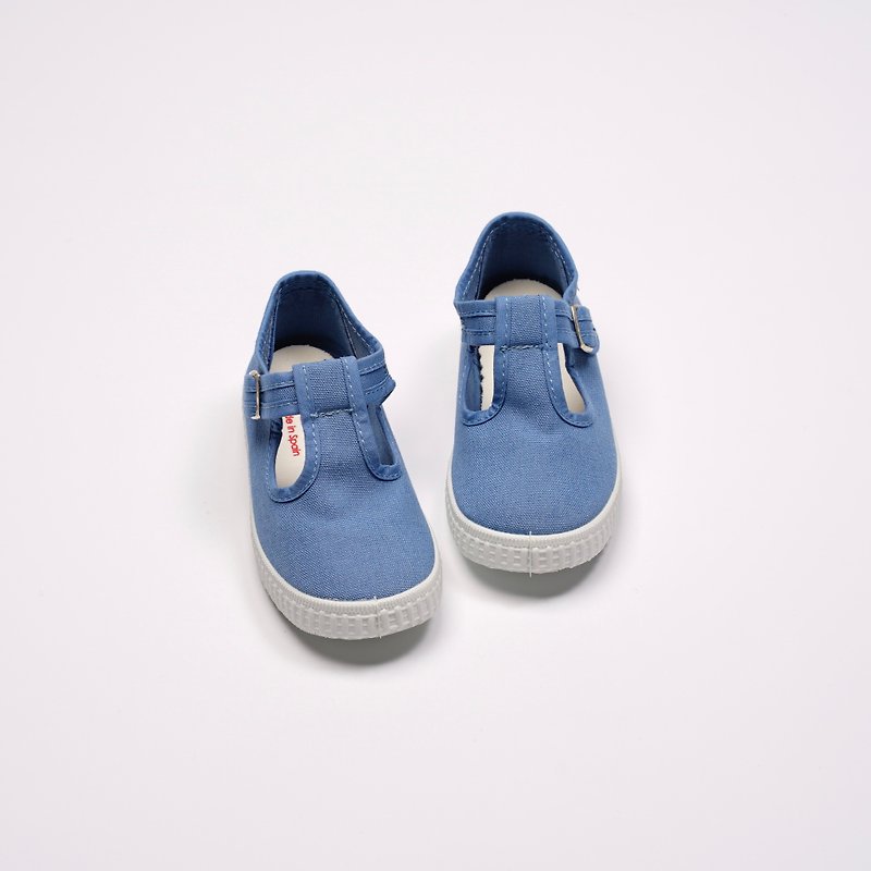 西班牙國民帆布鞋 CIENTA 51000 90 淺藍色 經典布料 童鞋 T字款 - 童裝鞋 - 棉．麻 藍色