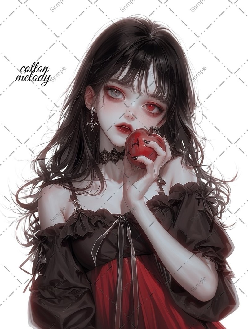 original sticker no.1398 人物ステッカー オリジナルステッカー 人物ステッカー 女の子ステッカー オリジナル人物ステッカー - 貼紙 - 紙 