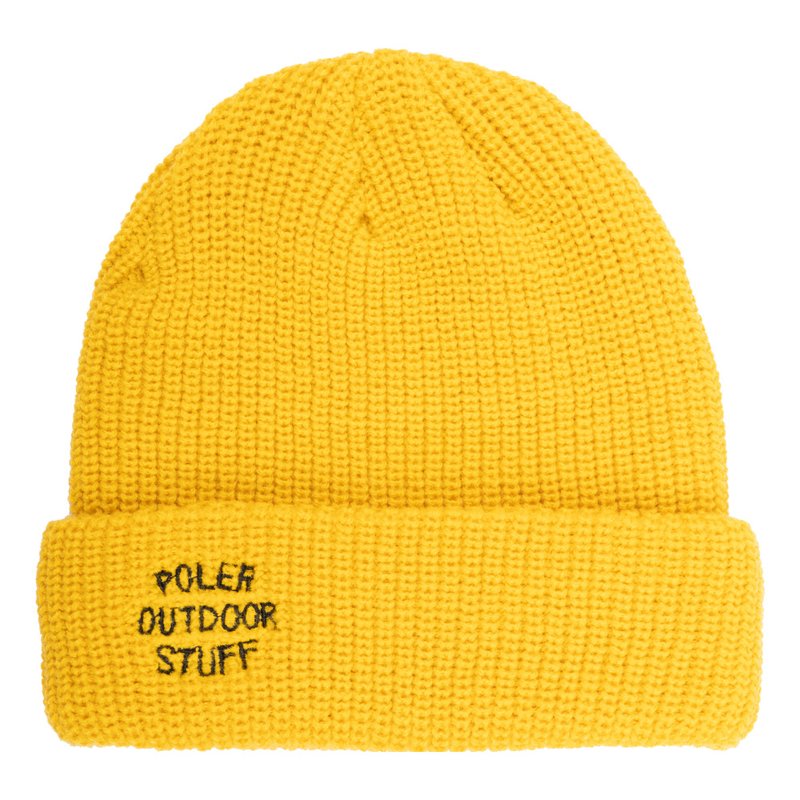 POLER FANCYMAN BEANIE Reflex Beanie Gold Yellow - หมวก - วัสดุอื่นๆ สีเหลือง