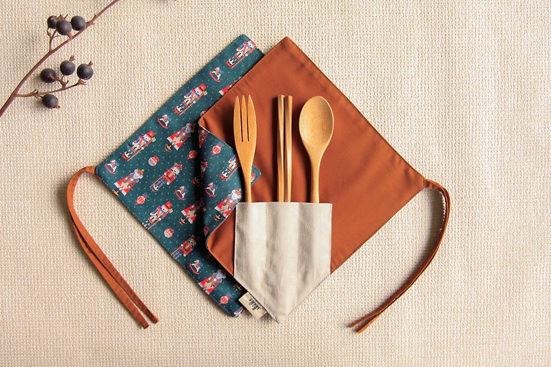 [A corner tableware group] - Nutcracker Adventures - Chopsticks - Cotton & Hemp Green