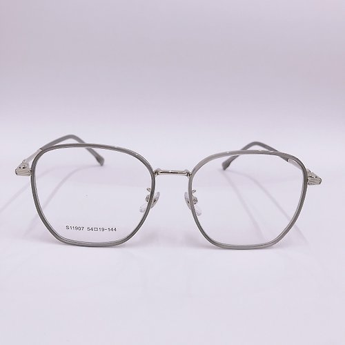 EGlasses。眼鏡物語 站內最高等級UV420濾藍光0度眼鏡│物語系列雙圈合金大方多邊框A1