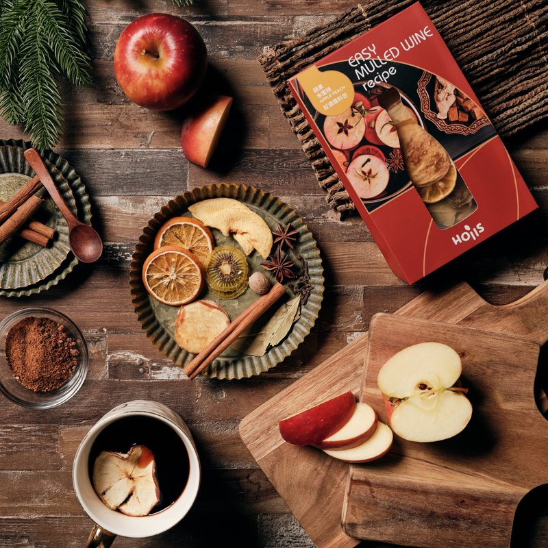 【Christmas Gift Box】Mulled Wine Spice Mix Party Pack - Set of 4 (Peach / Yellow Lemon / Strawberry / Osmanthus) - Tea - Other Materials Green