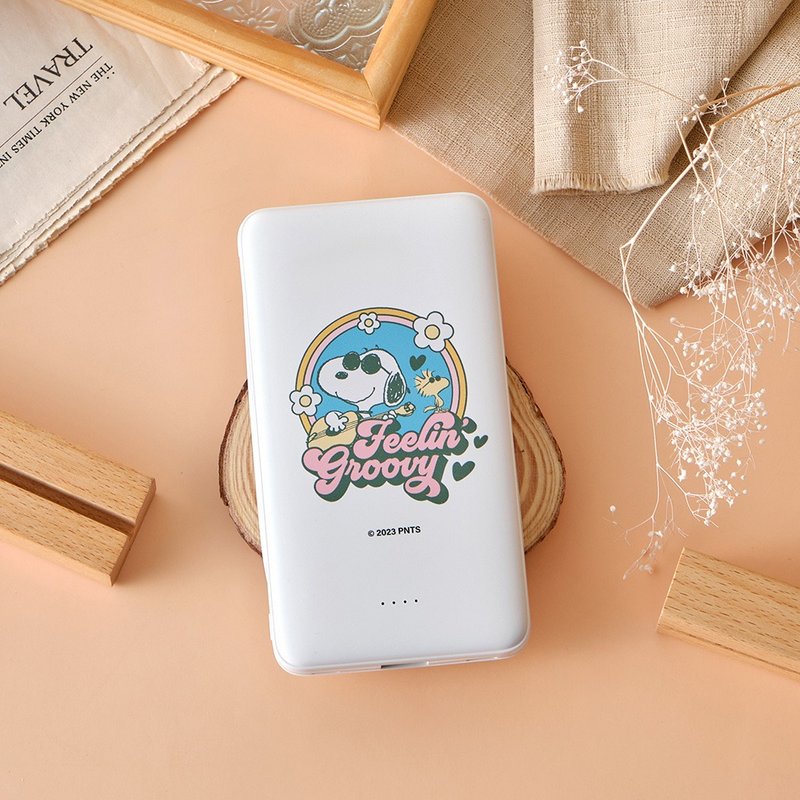 SNOOPY史努比 花漾度假雙線快充10000mAh行動電源 - 行動電源/充電線 - 塑膠 白色