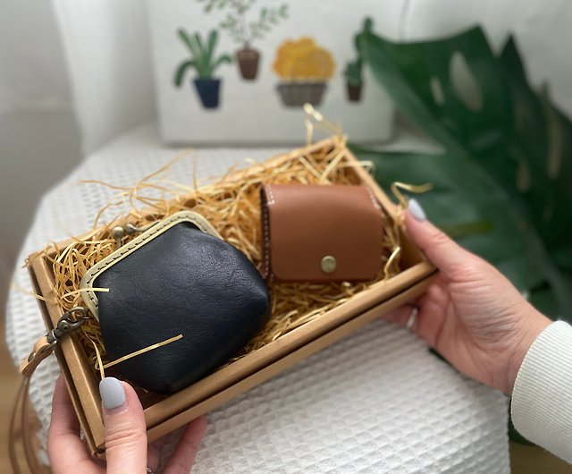 Season Surprise Bag] There is only one set of black gold bag, brown square  box, coin purse - Shop Haohuo.lab Wallets - Pinkoi