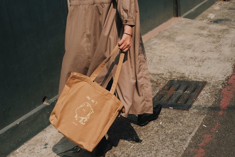 Cocoa brown mud square bag - กระเป๋าถือ - ผ้าฝ้าย/ผ้าลินิน 